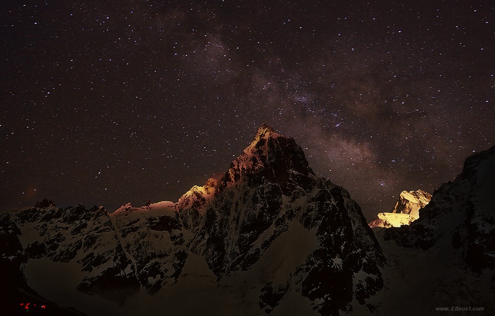 Milky way and the mountain | Milky way, mountain, stars, galaxy